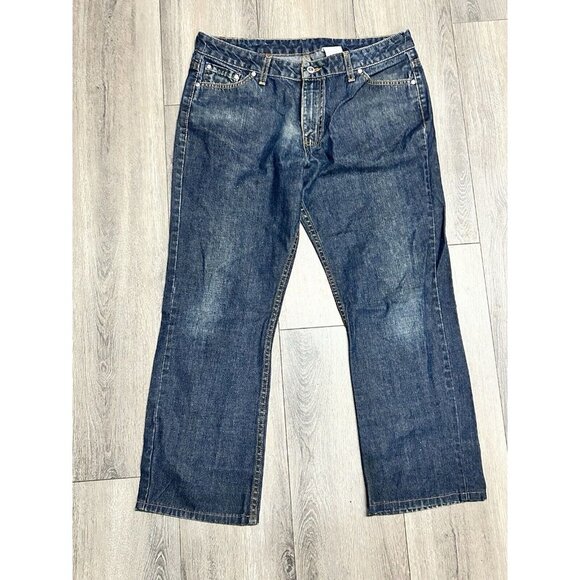 Levi’s Silver Tab Vtg Dark Wash Denim Jeans 34x28L Loose Boot - Picture 2 of 10